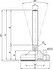 Noha ocelová výkyvná s plastovou patkou 85-M20x100mm